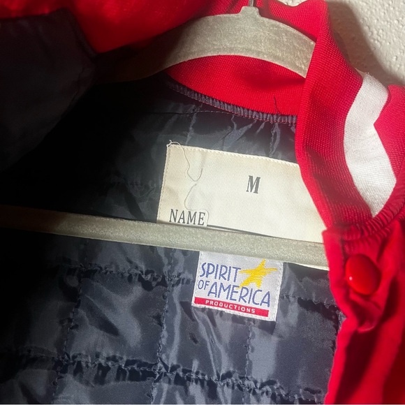 Macys Thanksgiving Day Parade Red Jacket Performance Team Bomber Coat Sz M - Picture 3 of 6